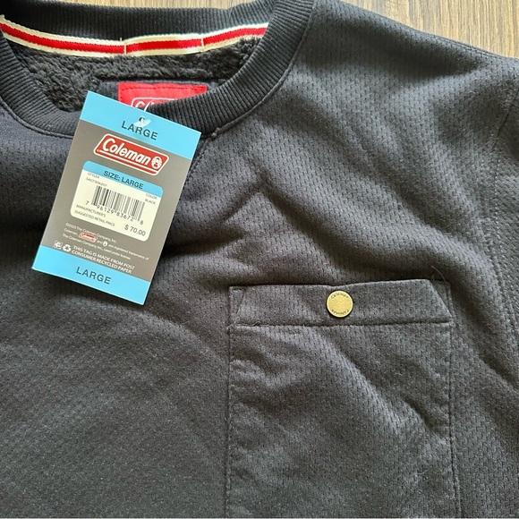 Coleman Mens Large Bonded Pullover Work Sweatshirt Pocket Comfort Fit Fleece NEW - Picture 5 of 12